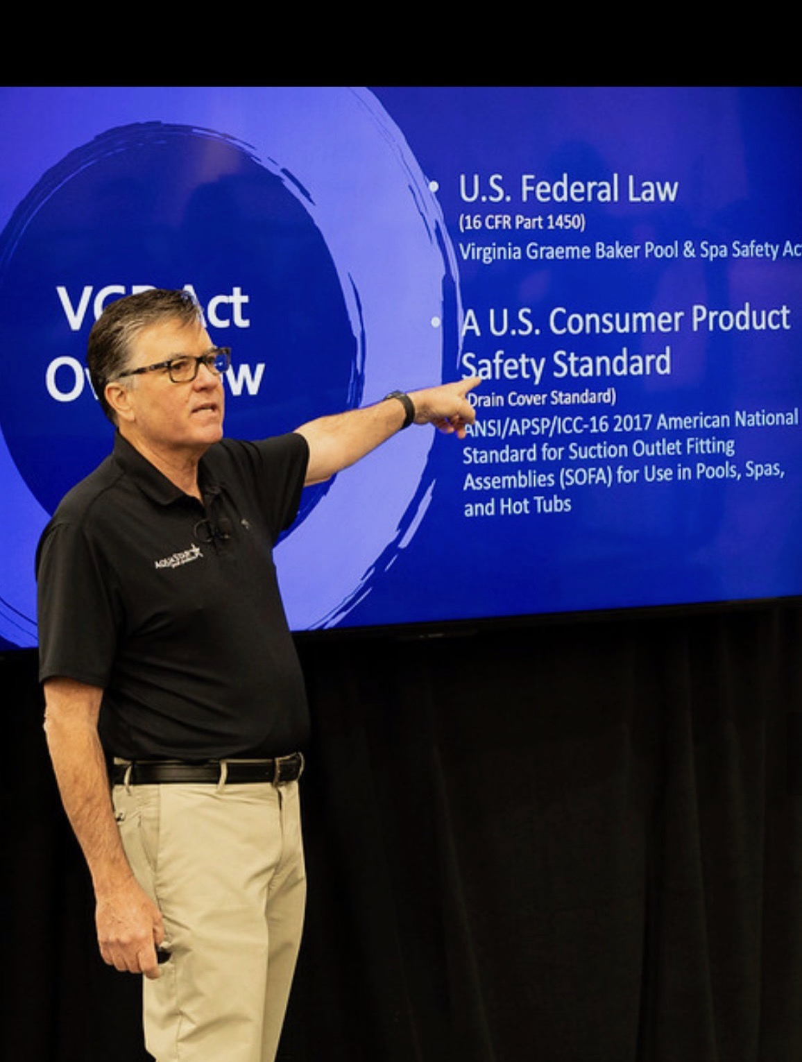 Steve Barnes teaching VGBA compliance at the PSP Expo demo area